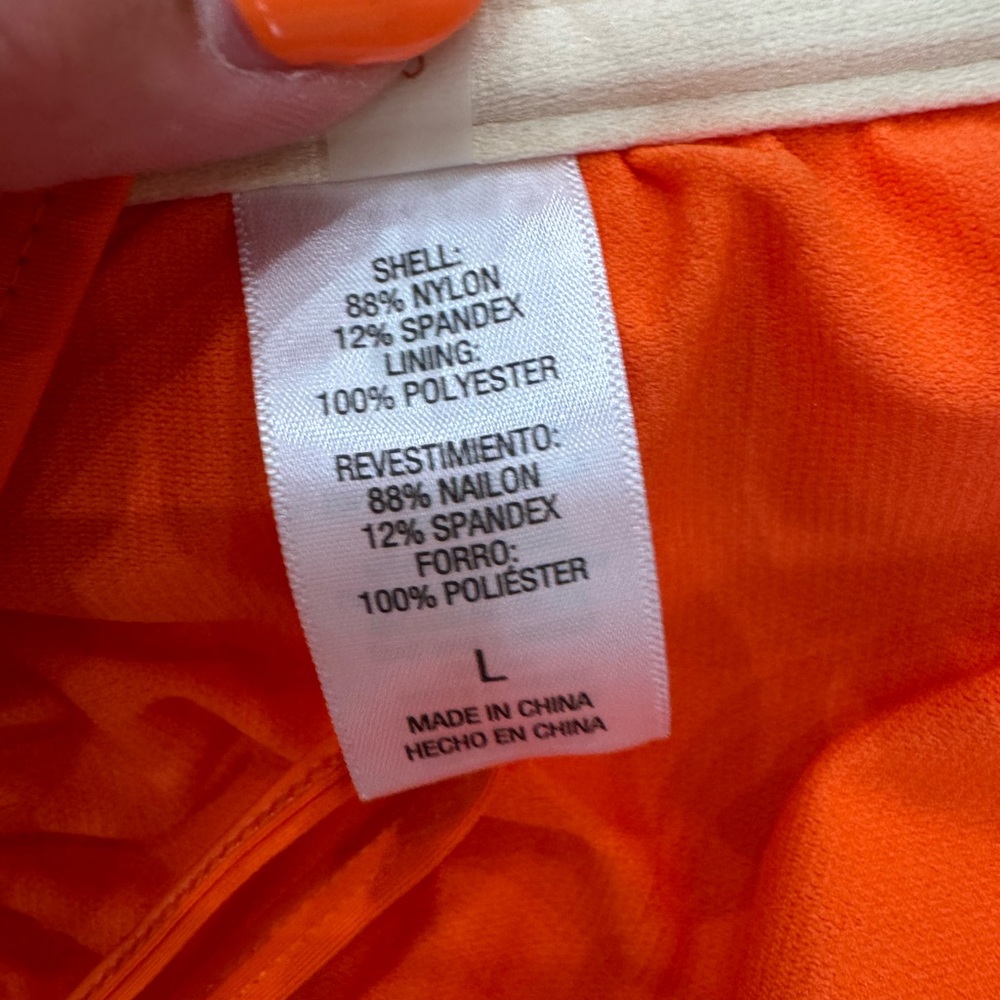 Shade & Shore Bright Orange Bikini Set Large Top + Large Bottom used 1x T11 - Picture 7 of 7